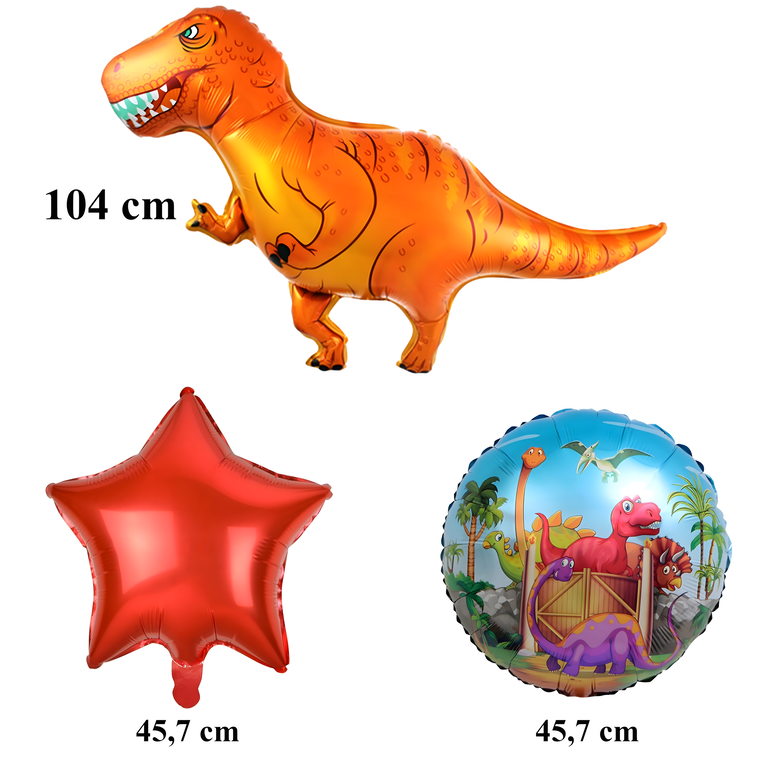 Zestaw Balonów Urodzinowych Dinozaur na Urodziny Urodzinowe Przyjęcia 5 szt (6)