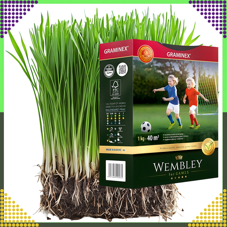 Premium Trawa sportowa sportowa boiskowa WEMBLEY 1kg 40m trawnik sportowy (9)