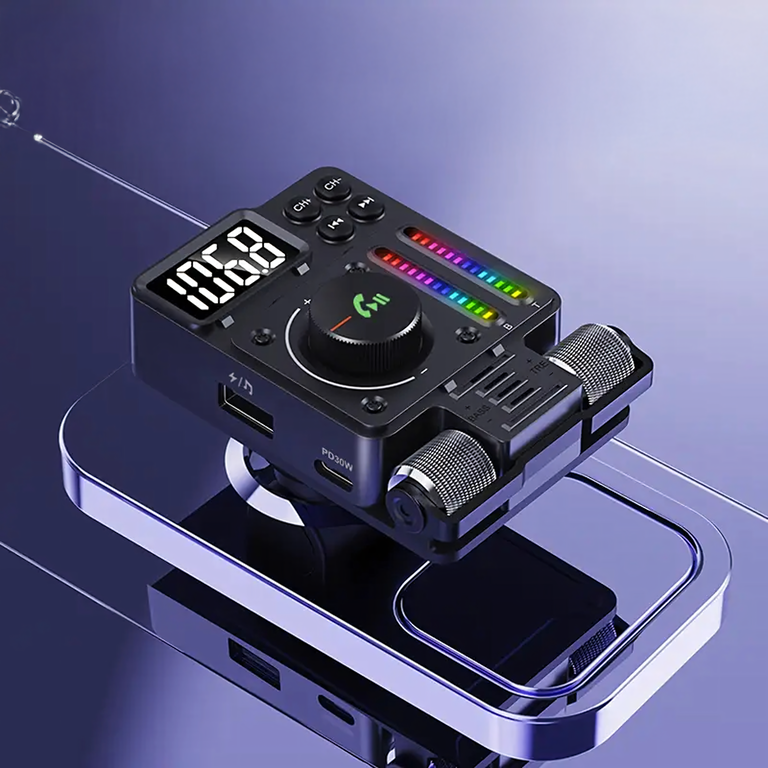 Transmiter Samochodowy Nadajnik Radio Fm Bluetooth 5.3 PD 30W Ładowarka  (11)