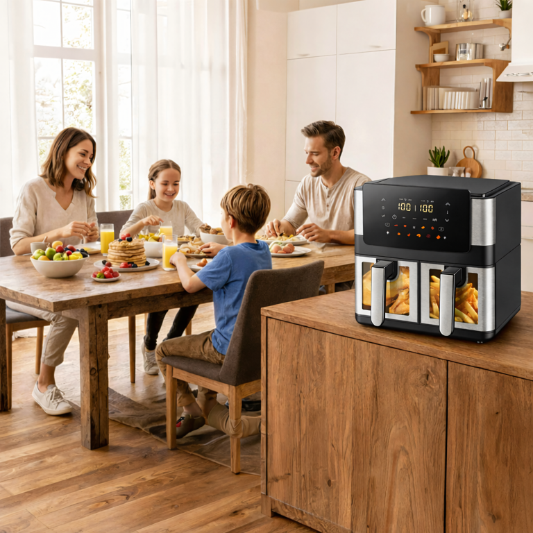 Frytkownica Beztłuszczowa Air Fryer 8L 4+4L Frytownica 2000W 12 Programów  (12)