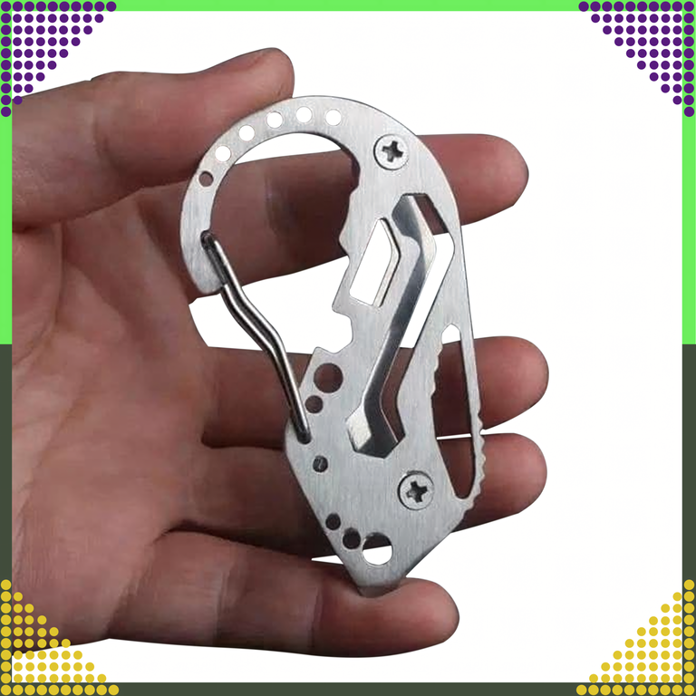 Brelok Breloczek Karabińczyk do Kluczy Wielofunkcyjny Survival Multi-Tool (8)
