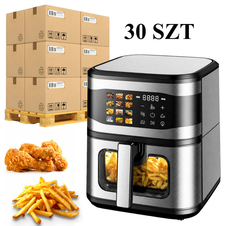 30x Frytkownica Beztłuszczowa Air Fryer 8L Frytownica 1700W 12 Programów Mocna (1)