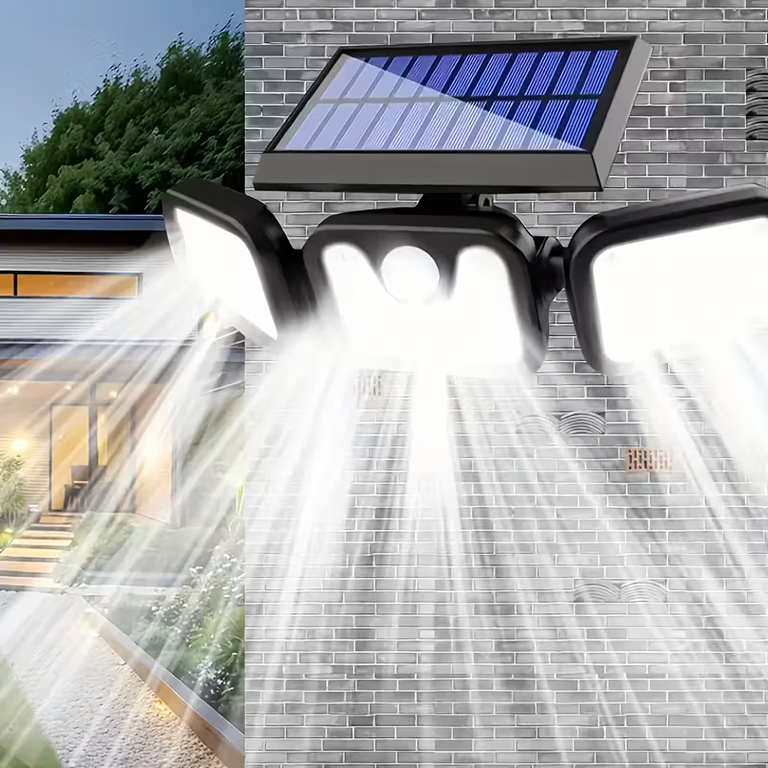 Lampa Solarna 4w1 Zewnętrzna Uliczna Czujnik Ruchu Zmierzchu Mocna 74 Led (8)
