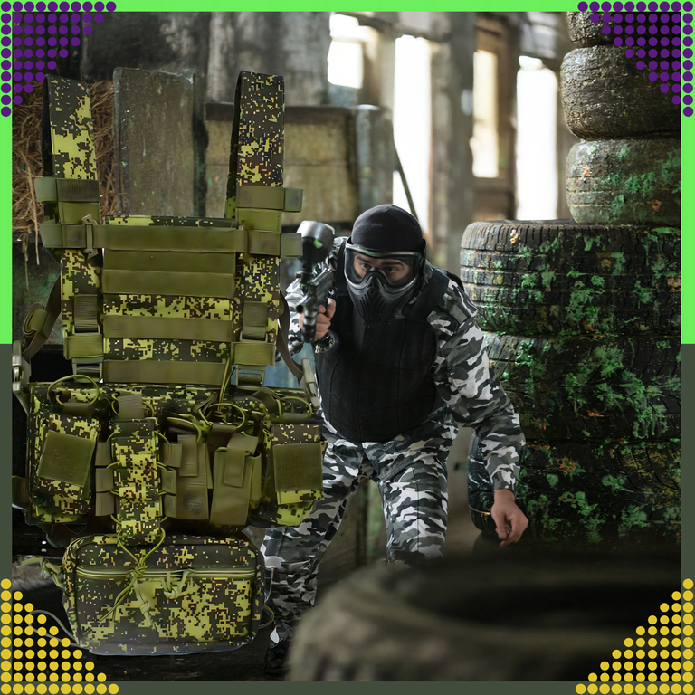 Kamizelka Taktyczna Wosjkowa Ochronna Molle Lekka Airsoft Zasobnik Asg (9)