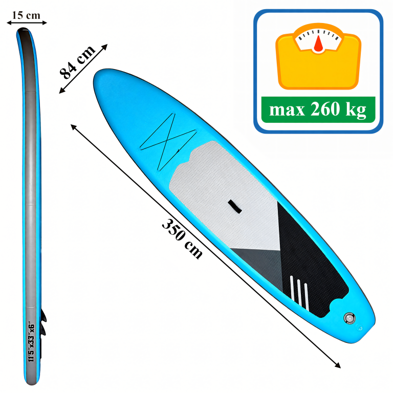24x Deska Sup Paddle Board do Pływania Pompowana Standu Up + Akcesoria 350 cm  (7)