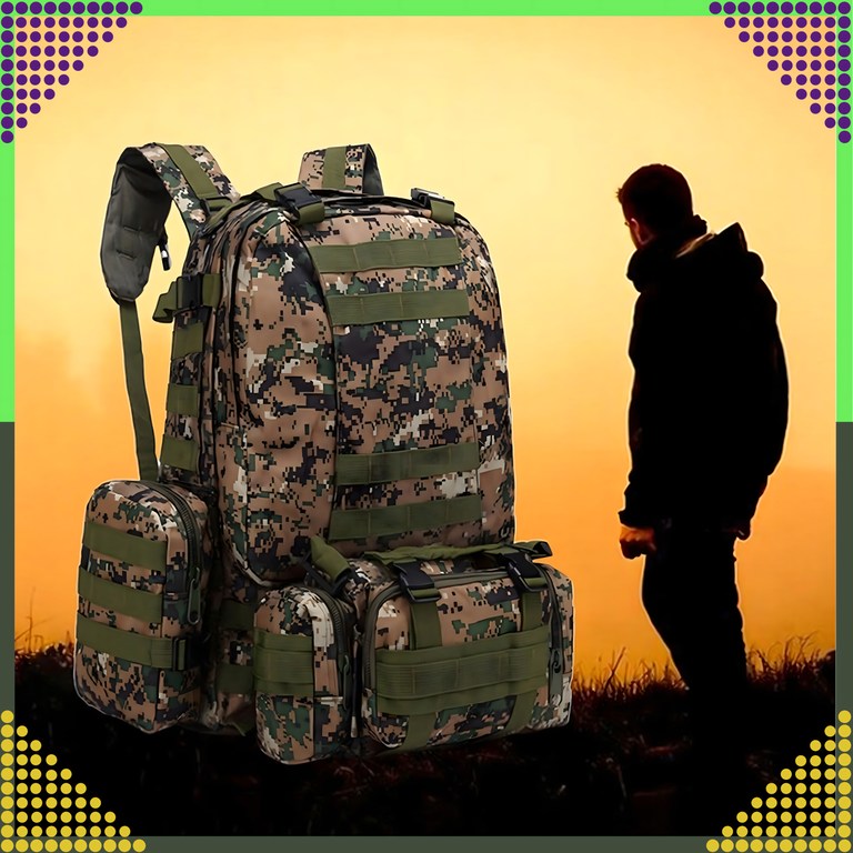 Plecak Szkolny Podróżny Taktyczny 4w1 Wojskowy Turystyczny Survival 50L (9)
