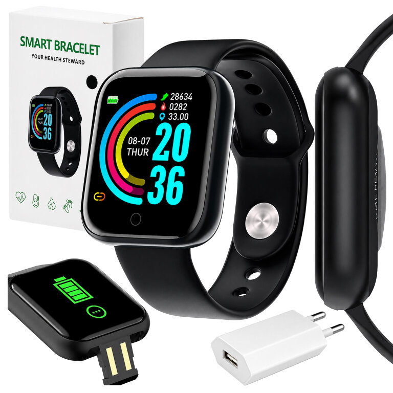 Smartwatch Opaska Sportowa Zegarek Damski Męski Puls Bluetooth Sms Sen  (1)