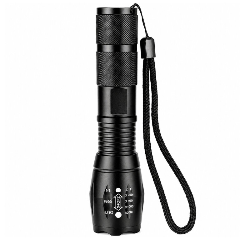 Latarka Taktyczna Led T6 Wodoodporna Wojskowa 10W 200Lm Mocna Zoom 300m (3)