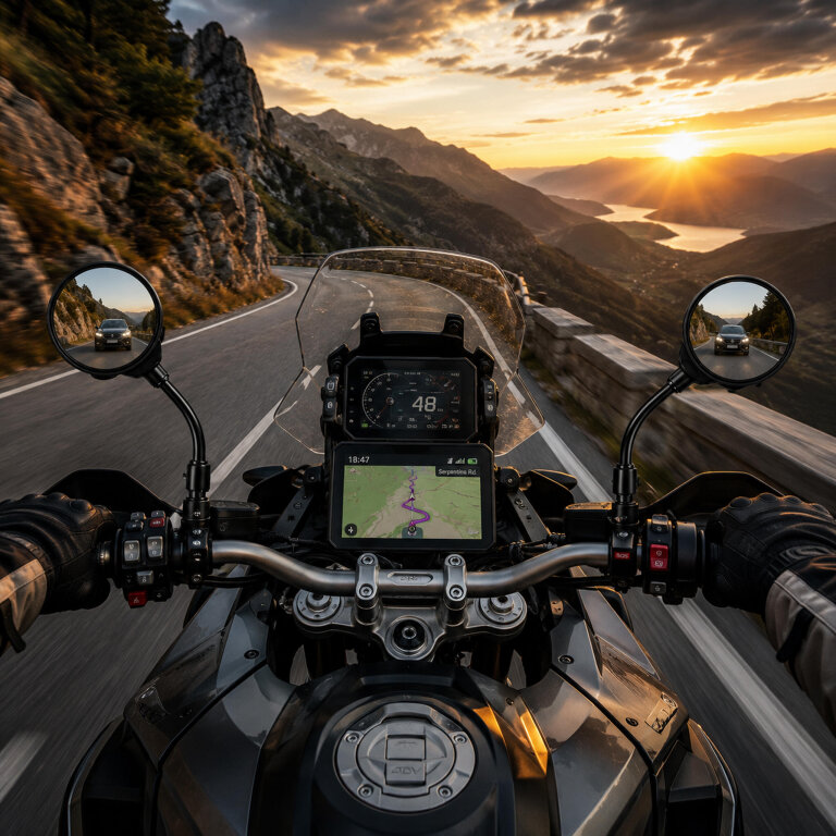 Lusterko Rowerowe Motocyklowe Wsteczne Okrągłe na Kierownicę Czarne 2szt (13)