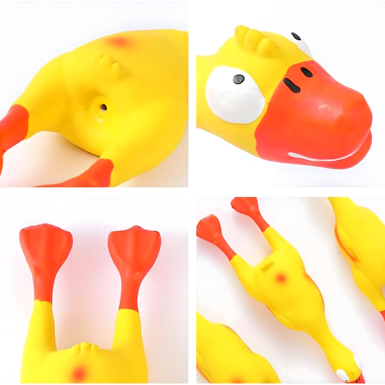 Piszcząca Duża Zabawka Gumowy Kurczak Duży dla Psa Szczeniaka Gryzak 22 cm (8)