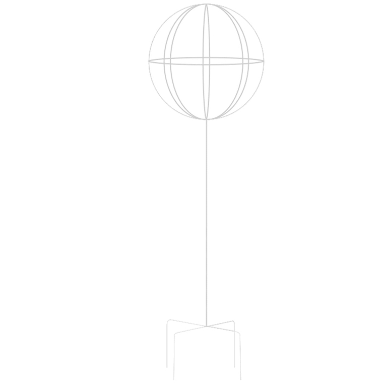 Pergola Ogrodowa Tarasowa Metalowa Podpora do Pnączy Róż Kwiatów 50x10cm biała (3)