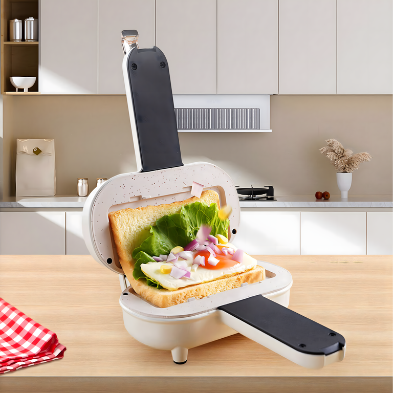 Toster Opiekacz do Kanapek Tostów Sandwich 700W Nieprzywierająca Powłoka (12)