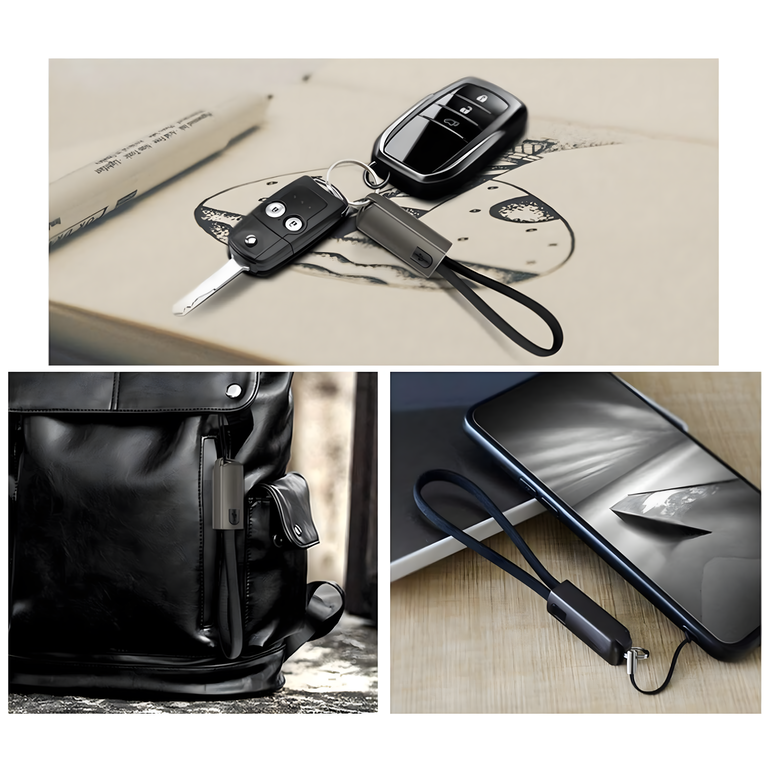 Kabel Ładowarka Brelok Smycz do Danych USB-C - USB-A Szybkie Ładowanie  (10)