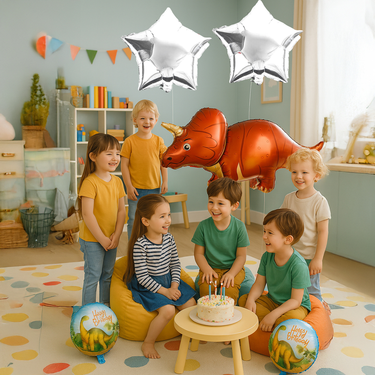 Zestaw Balonów Urodzinowych Dinozaur na Urodziny Urodzinowe Przyjęcia 5 szt (10)