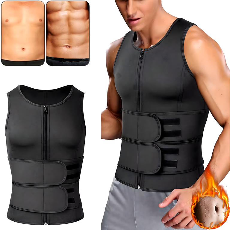 KAMIZELKA NEOPRENOWA FITNESS MĘSKA ODCHUDZAJĄCA SPORTOWA TRENINGOWA SAUNA M (4)