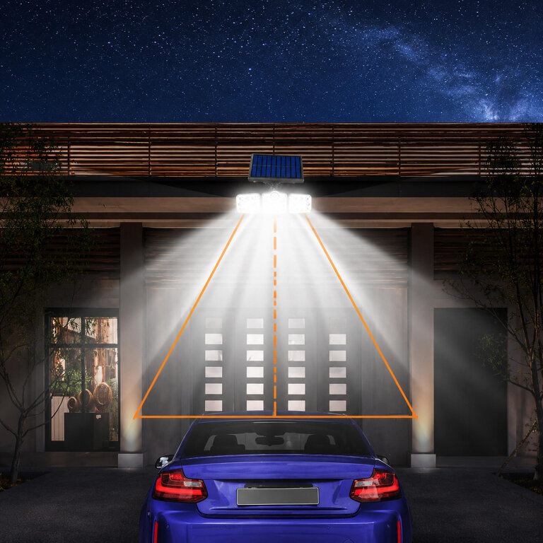 Lampa Solarna Ogrodowa 138 Led Zewnętrzna z Czujnikiem Ruchu Zmierzchu Pilot (13)
