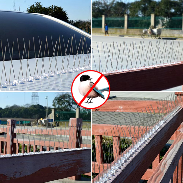 20 x Metalowe Stalowe Kolce na Ptaki Gołębie Wróble na Parapet Gzyms 50 cm (6)