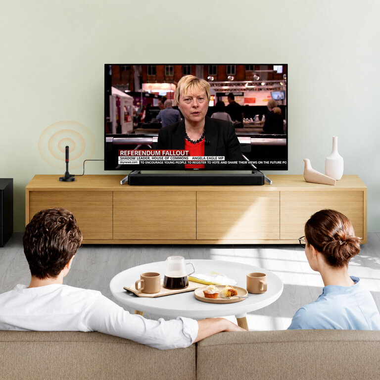 Antena Pokojowa Cyfrowa TV DVBT-2 HEVC Wzmacniacz Aktywna  MUX-8 4K Magnes (13)