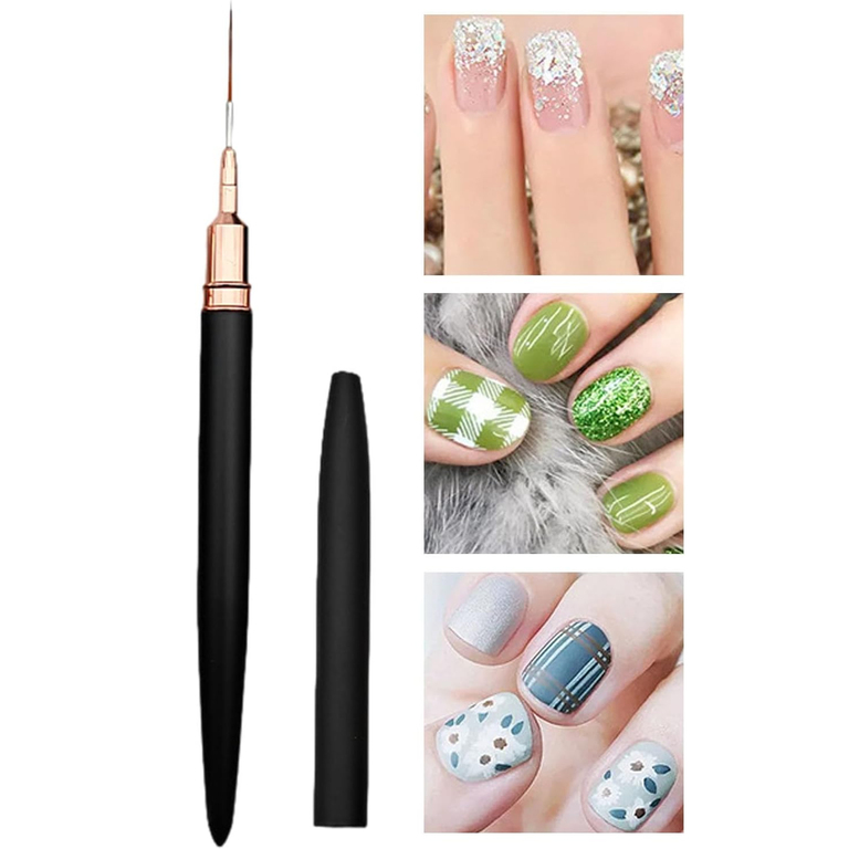 ZESTAW PĘDZLI PĘDZELKÓW DO ZDOBIENIA PAZNOKCI MANICURE WZORKÓW HYBRYDA ŻEL (10)