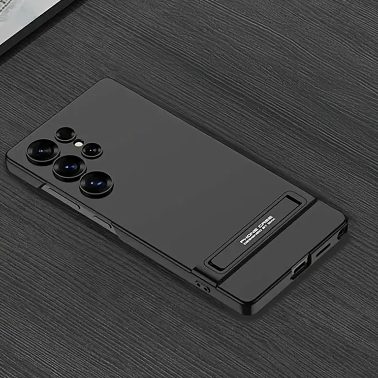 Plecki Etui Ochronne Cienkie z Podstawką do Samsung S24 Ultra Czarne (9)