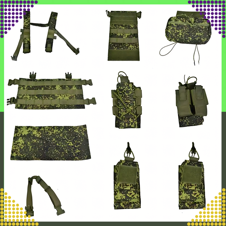 Kamizelka Taktyczna Wosjkowa Ochronna Molle Lekka Airsoft Zasobnik Asg (7)