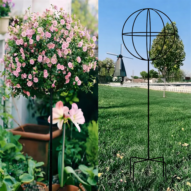 Pergola Ogrodowa Tarasowa Metalowa Podpora do Pnączy Róż Kwiatów 50x10cm Czarna (11)