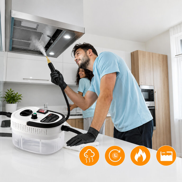 Myjka Parowa Odkurzacz Parowy Parownica 1200W do Czyszczenia Domu Auta Mop (14)