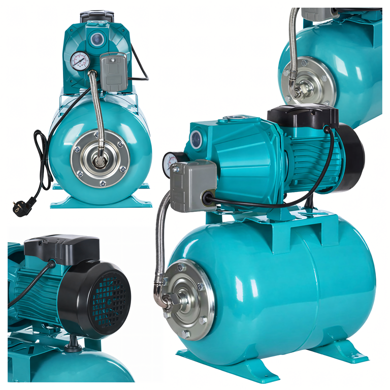 17x Hydrofor do Wody Pompa Hydroforowa Zbiornik 24L 750W Zestaw Wydajny Mocna (13)