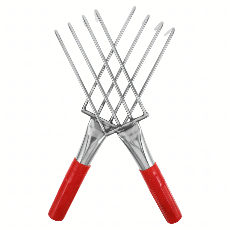 Grabki Ogrodowe Ogrodnicze Metalowe Pazurki do Grabienia Spulchniania 4 Zębne 32 cm (2)