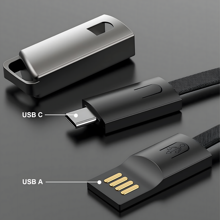 Kabel Ładowarka Brelok Smycz do Danych USB-C - USB-A Szybkie Ładowanie  (11)