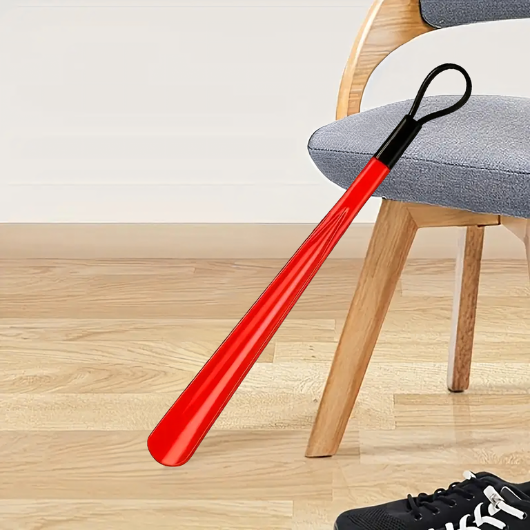 Łyżka do Butów Plastikowa Wytrzymała Czerwona 48 cm Długa z Haczykiem  (7)