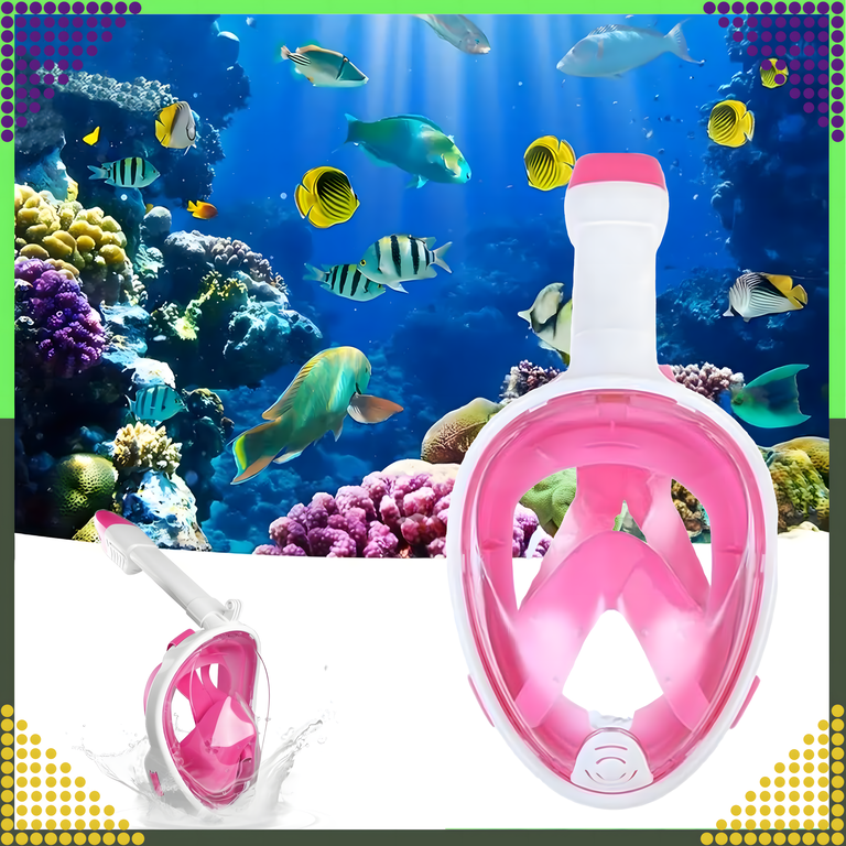 Maska do Nurkowania Pływania Snorkelingu Wody Pełnotwarzowa na Basen L/XL  (13)