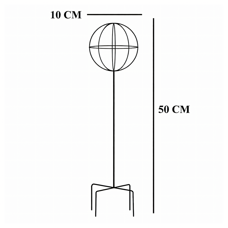 Pergola Ogrodowa Tarasowa Metalowa Podpora do Pnączy Róż Kwiatów 50x10cm Czarna (5)