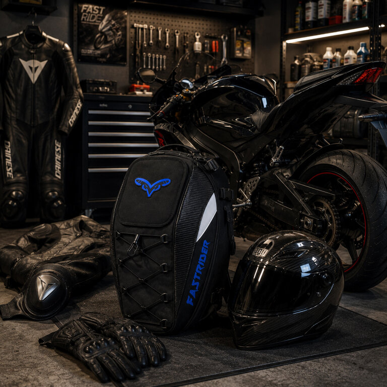Plecak Motocyklowy Torba na Kask Siedzenie Wodoodporny Pokrowiec Sakwa 45L (15)
