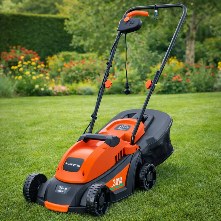 Kosiarka Elektryczna Lekka Mocna do Koszenia Trawy Duży Kosz 35L 1000W  (9)