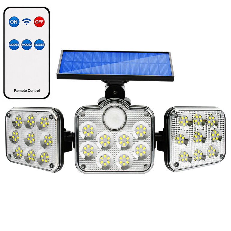 Lampa Solarna Ogrodowa 138 Led Zewnętrzna z Czujnikiem Ruchu Zmierzchu Pilot (2)