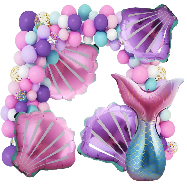 Girlanda Balonowa Balon Zestaw Balonów Łuk Balony Urodzinowe Syrenka 97 ele (1)