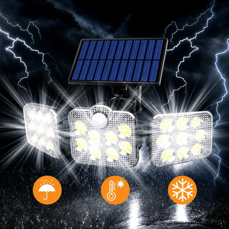 Lampa Solarna Ogrodowa 138 Led Zewnętrzna z Czujnikiem Ruchu Zmierzchu Pilot (12)