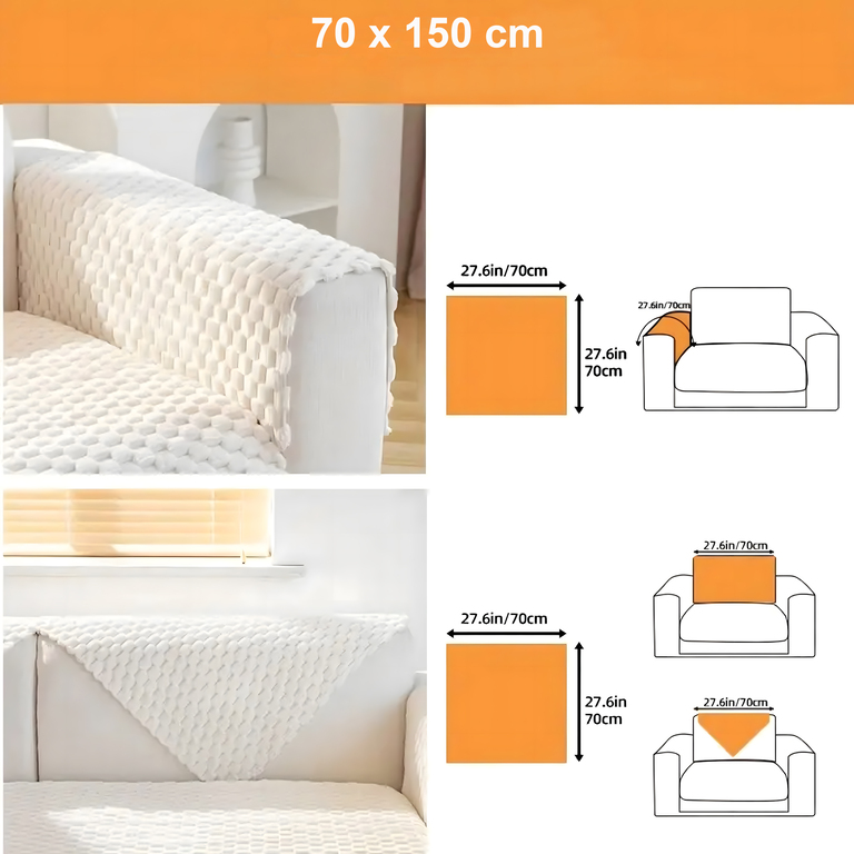 Narzuta Koc na Kanapę Sofę Fotel Antypoślizgowa Elastyczna 70x150cm (6)