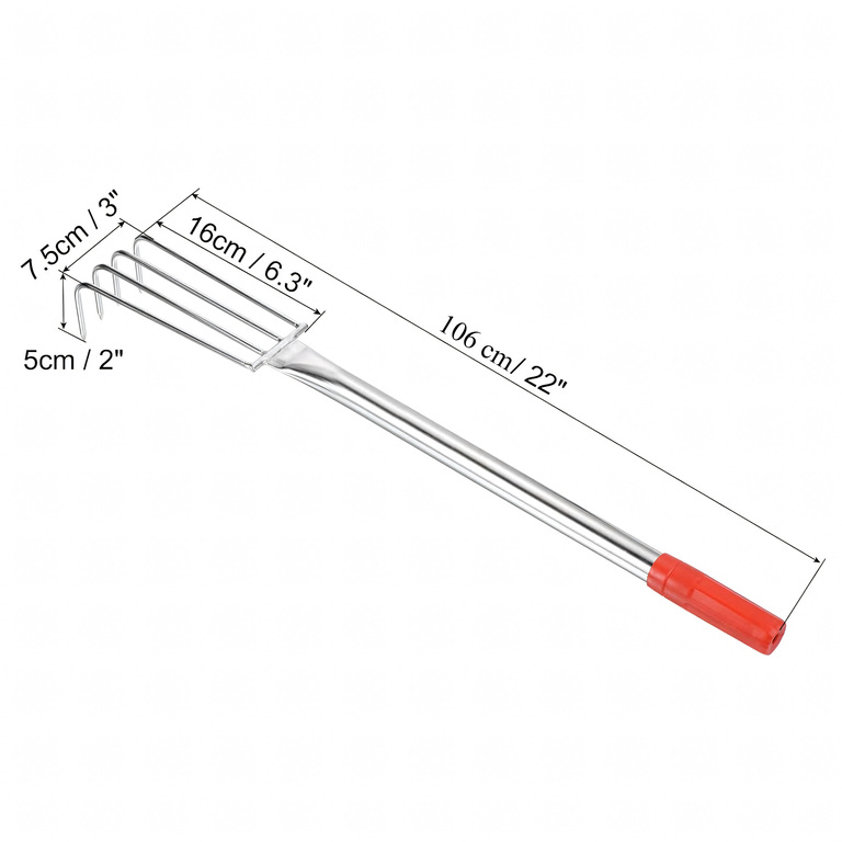 Grabki Ogrodowe Ogrodnicze Metalowe Pazurki do Grabienia Spulchniania 4 Zębne 106 cm (7)