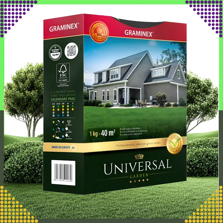 Premium Trawa Nasiona UNIVERSAL Mieszanka Uniwersalna 1kg 40m Odporna (3)