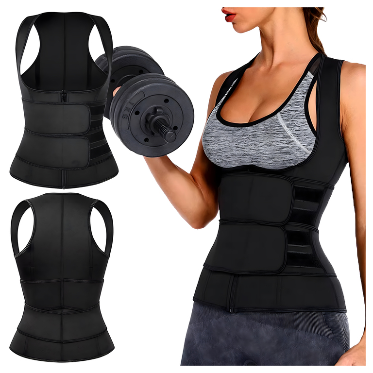 KAMIZELKA NEOPRENOWA FITNESS DAMSKA ODCHUDZAJĄCA SPORTOWA TRENINGOWA S  (1)