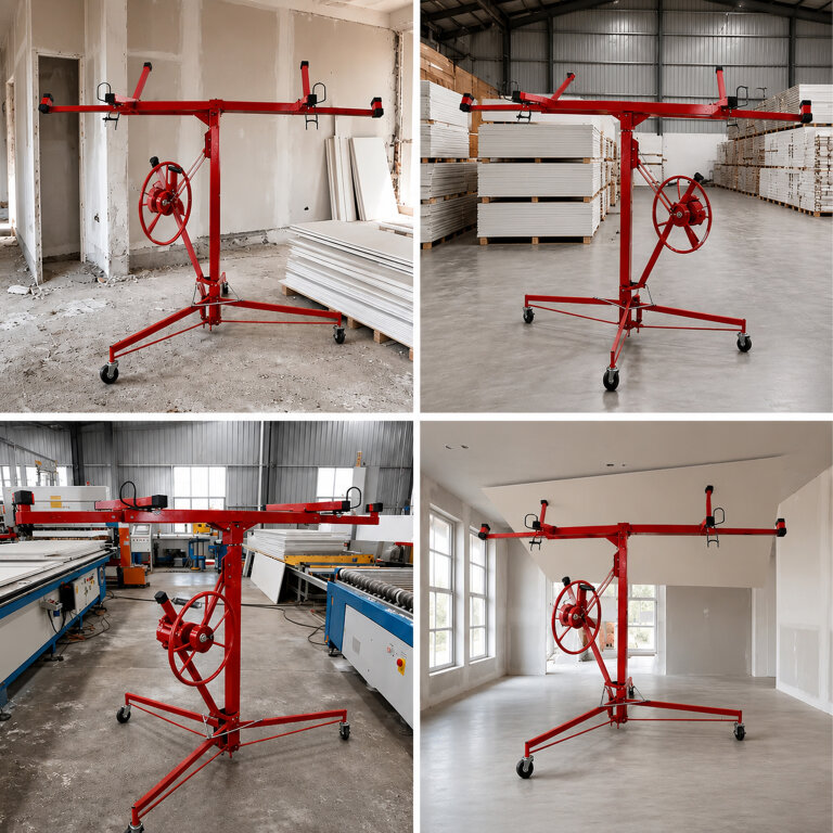 Podnośnik do Płyt Gipsowych GK OSB Karton Gips Regipsów Stojak 3,5m 68kg (9)