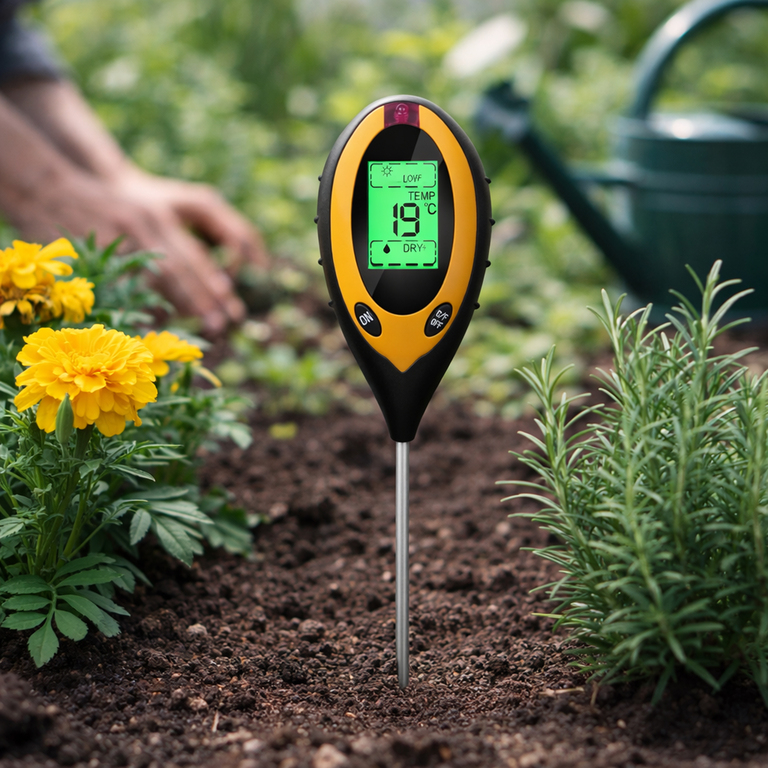 Kwasomierz Tester Gleby Ziemi Podłoża Ph Ziemi 4w1 Miernik Temperatura  (12)