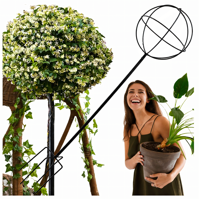 Pergola Ogrodowa Tarasowa Metalowa Podpora do Pnączy Róż Kwiatów 50x10cm Czarna (1)