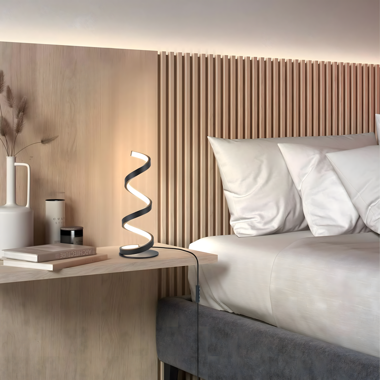 Led Spiralna Lampka Nocna Lampa Stołowa Oświetlenie Dekoracyjne do Sypialni (8)