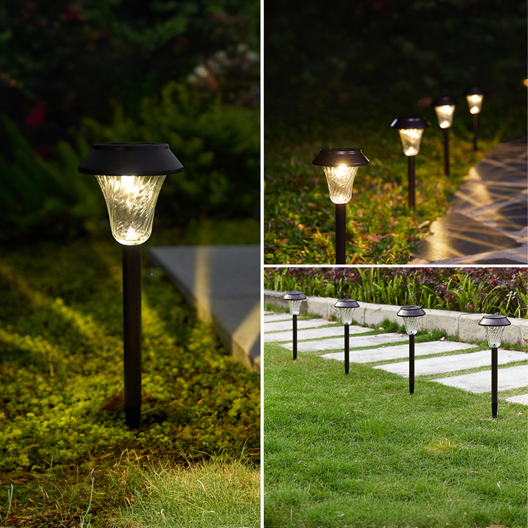Zestaw Lamp Lampy Ogrodowe Solarne Wbijane Wodoodporne 41cm Zewnętrzne 6szt. (10)