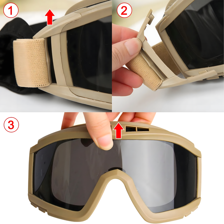 OKULARY TAKTYCZNE GOGLE WOJSKOWE OCHRONNE ASG STRZELECKIE AIRSOFT SPORTOWE (5)