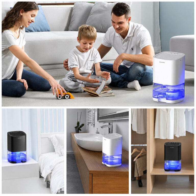 Oszuszacz Powietrza Pochłaniacz Wilgoci Cichy Wydajny Energooszczędny 1L RGB (7)