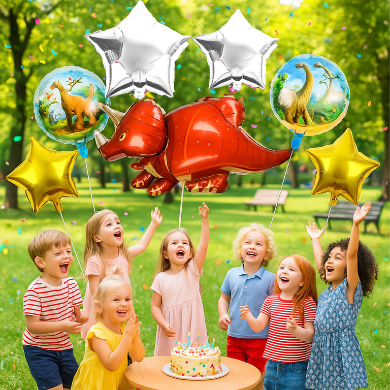 Zestaw Balonów Urodzinowych Dinozaur na Urodziny Urodzinowe Przyjęcia 5 szt (8)